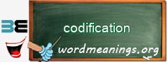 WordMeaning blackboard for codification